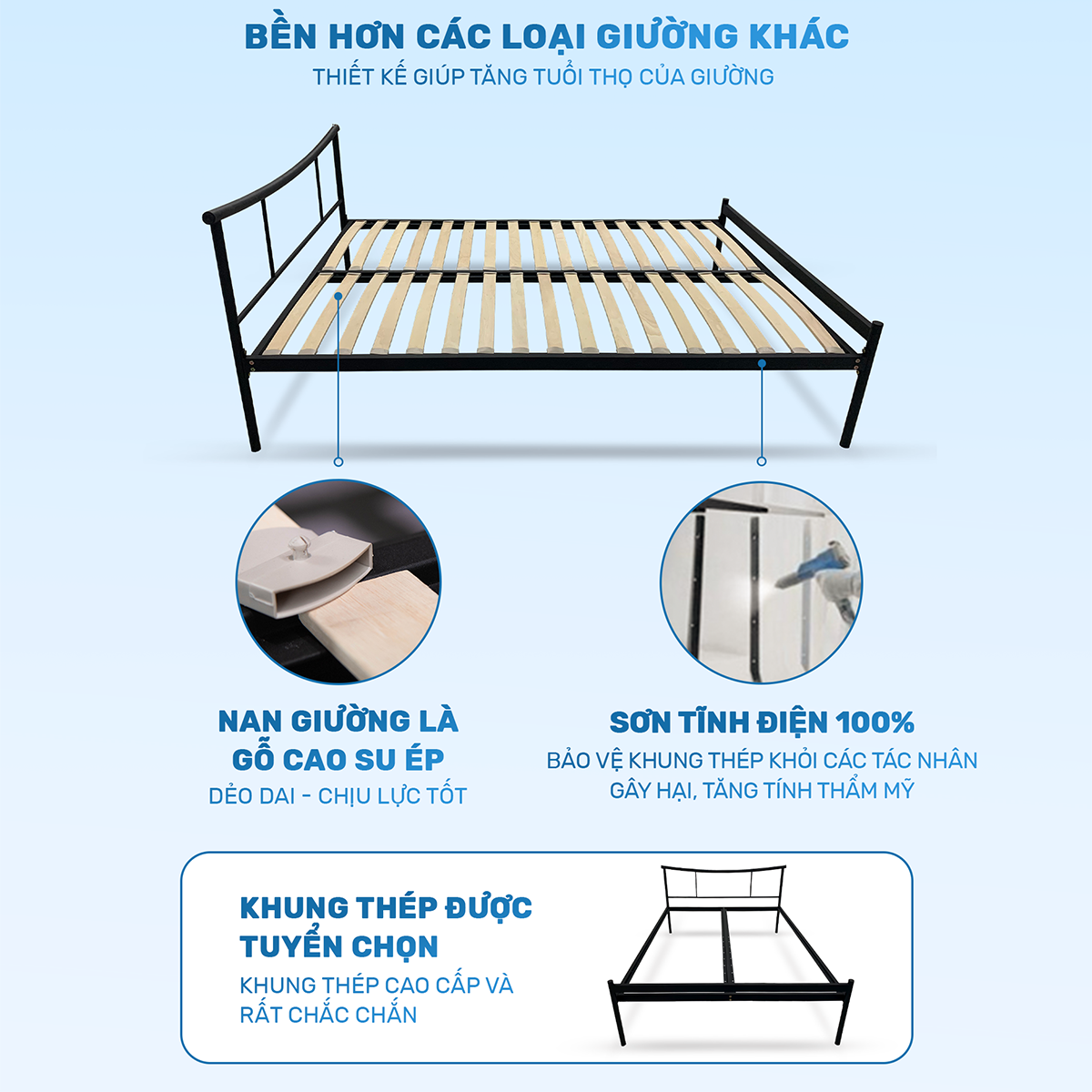 Giường sắt lắp ráp Tokyo
