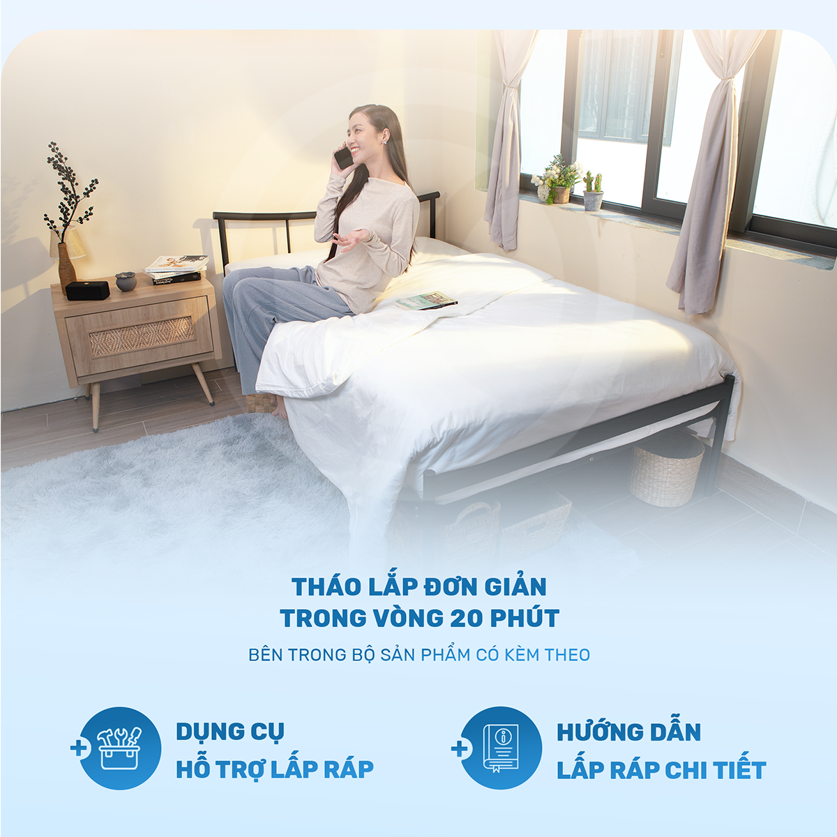 Giường sắt lắp ráp Tokyo