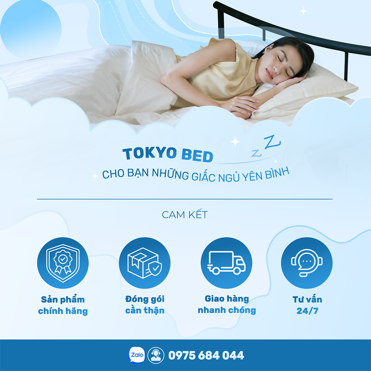 Giường sắt lắp ráp Tokyo