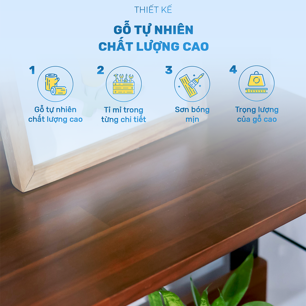 Kệ trang trí 5 tầng khung thép gỗ tràm